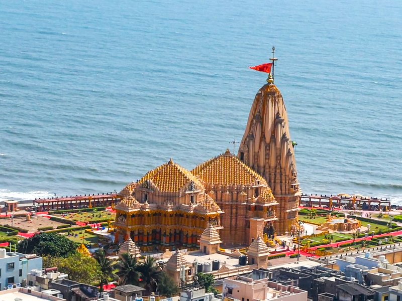 Somnath Temple on the Arabian Sea coast in Gujarat